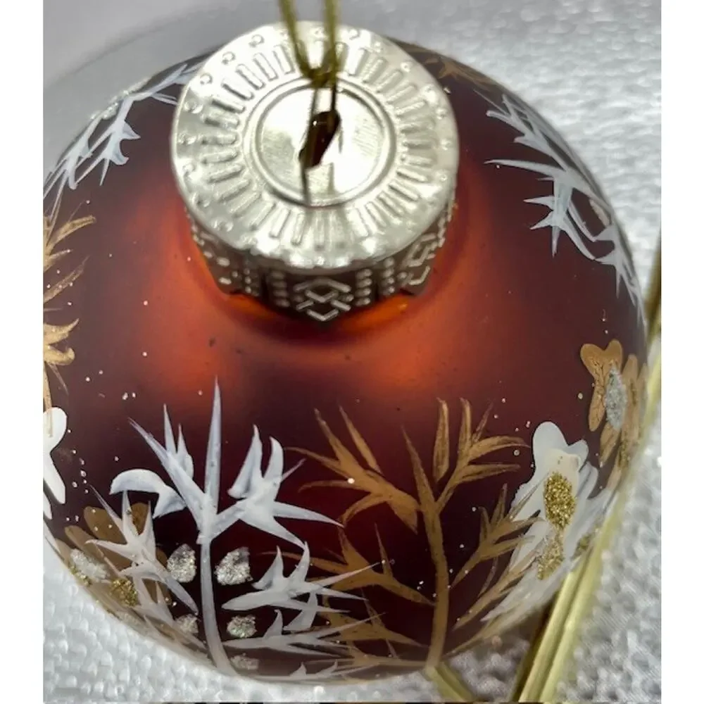 Vintage Christmas Hand Paint Ornaments Lot of 8